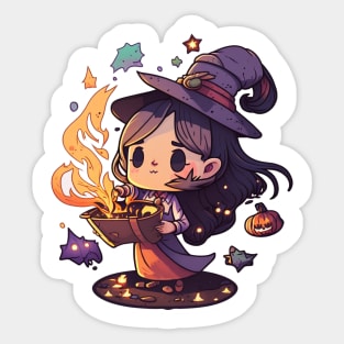 Fire Witch - Wizard & Witch Series Sticker